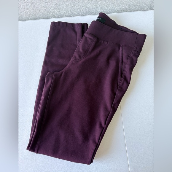 Liverpool Kennedy Skinny Pant Pull On Legging Pants Size 8 Dark Purple Stretch - Picture 1 of 14